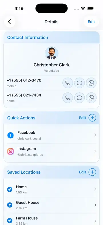 Contact Links contact details